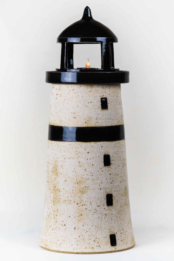 Black Lighthouse Urn